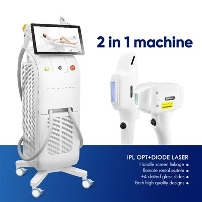 2 في 1 IPL OPT+تصنيع آلة ليزر الصمام الثنائي